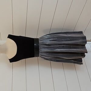 Black and Silver midi dress size 10 petite